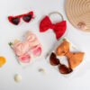 Wholesale Kids Heart Sunglasses Fabric Headband Set
