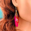Wholesale Bohemian Tassel Feather Earrings