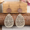O1CN01zmMaTY1qyMbPXVIDL_2206372095564-0-cib Wholesale Vintage Hollow Spider Web Spliced Wood Chip Leather Earrings