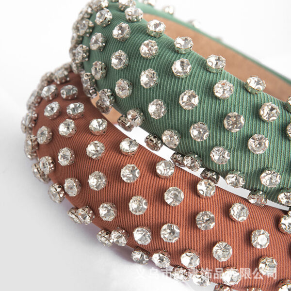 Wholesale Diamond-encrusted Wide-brimmed Headband