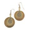 Wholesale Bohemian Retro Ethnic Style Bronze Circle Carved Earrings