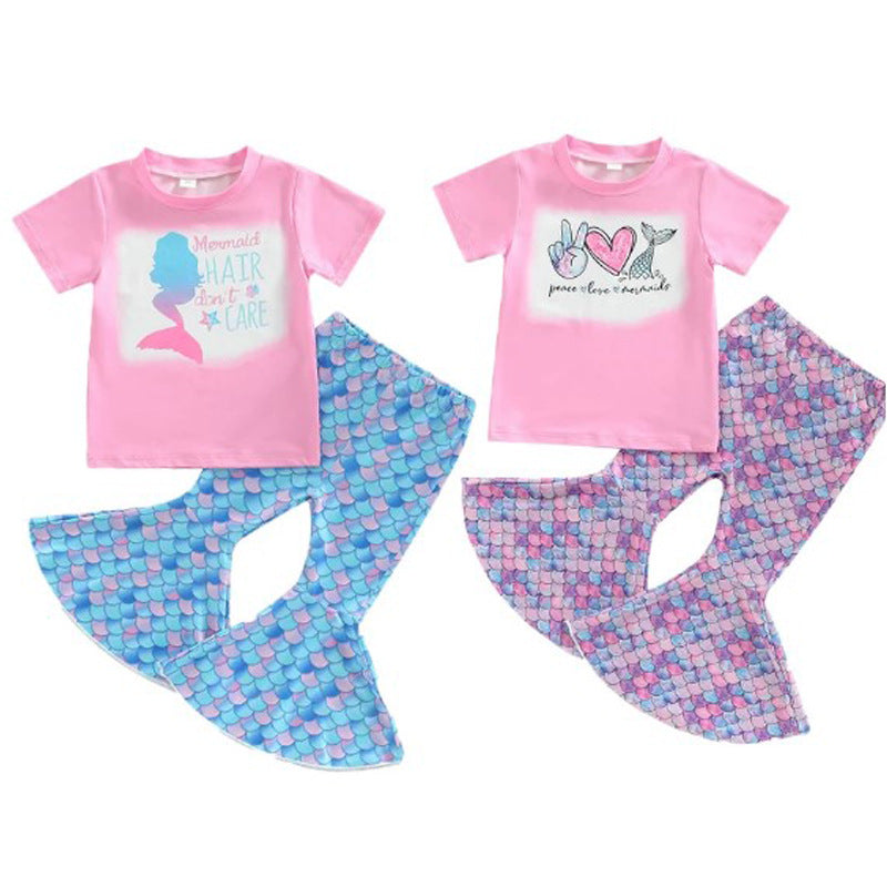 Wholesale Cotton Mermaid Girl Suit