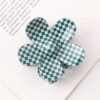 Wholesale Checkered Flower Colored Acrylic Hair Clips