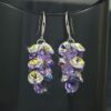 Wholesale Super Shiny Synthetic Crystal Light Purple Multi-Layered Disc Color Earrings