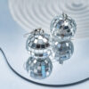 Wholesale Shaking Glowing Vintage Mirror Glass Ball Earrings