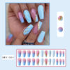 Wholesale Blue Halo Dyed Medium and Long Plastic Fake Nail Patches
