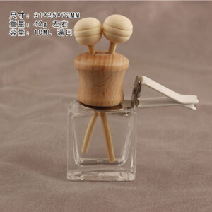 High waist air outlet-double hole; Flat square 10ML; Glass wood