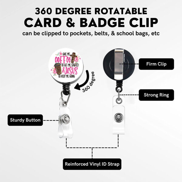 Wholesale Badge Reels Plastic Coffee LGBT Rainbow Card Holder Retractable Keychain