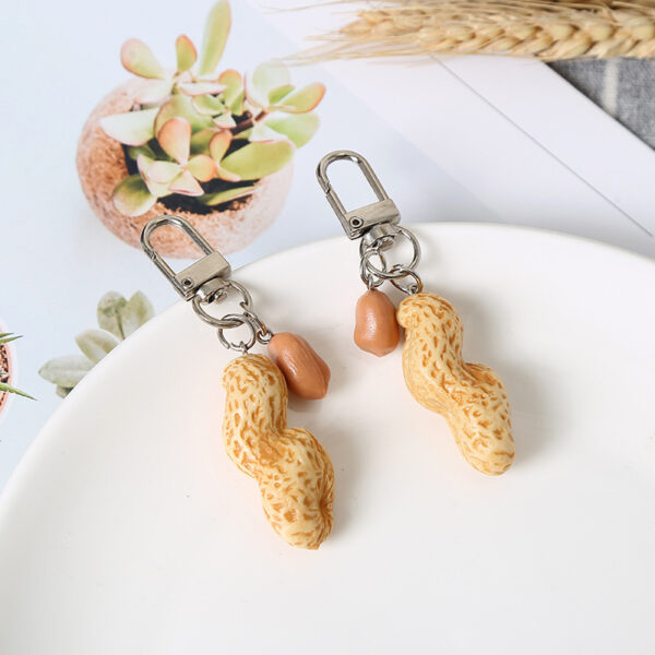 Wholesale PVC Simulation Peanut Creative Keychain