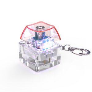 Colorful lights transparent pink key cap transparent bottom shell