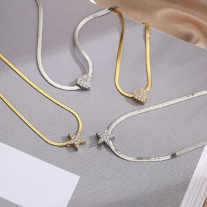 Wholesale Stainless Steel Blade Chain Love Peach Heart Star Necklace