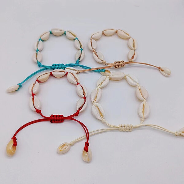 Wholesale Bohemian Colored Rope Braided Natural Shell Bracelets