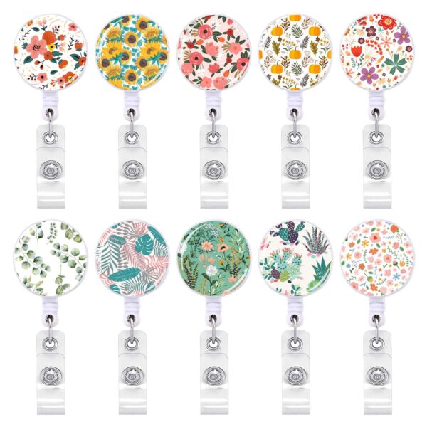 Wholesale ABS Floral Succulents Telescopic Keychain