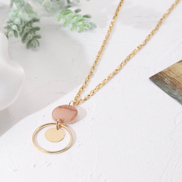 Wholesale Resin Circle Long Necklaces