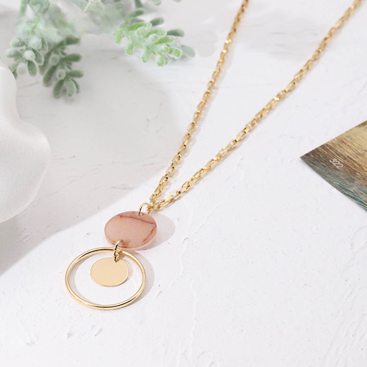 Wholesale Resin Circle Long Necklaces