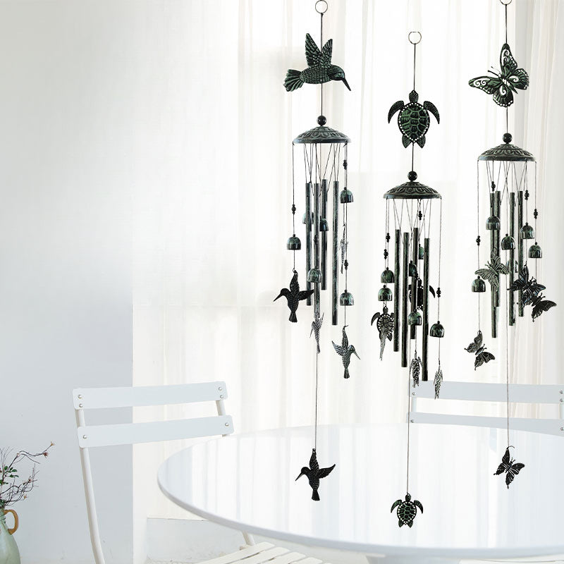 Wholesale Vintage Metal Green Wrought Iron Easter Wind Chimes