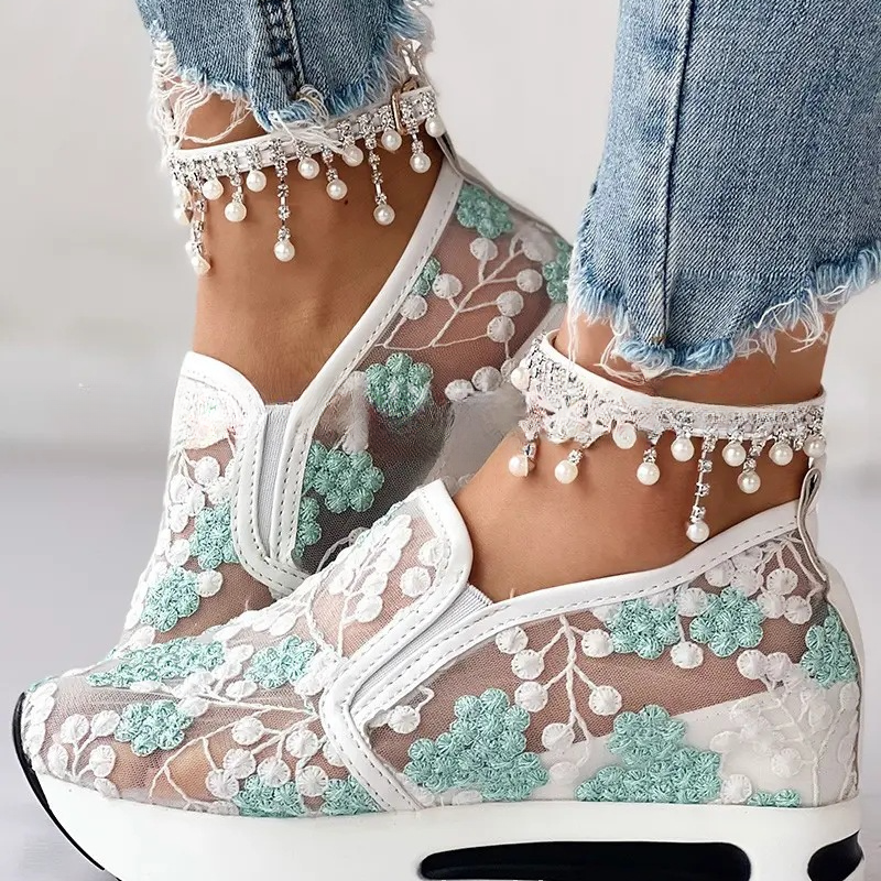 Wholesale Spring and Summer Rubber Lace Mesh Sandals