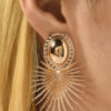 Wholesale Statemente Gold Alloy Earrings