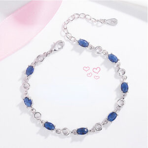 Wholesale Heart of the Ocean Blue Diamond Crystal Alloy Bracelet