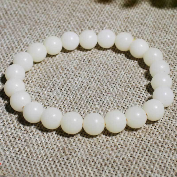 Wholesale White Jade Bodhi Child Bracelet