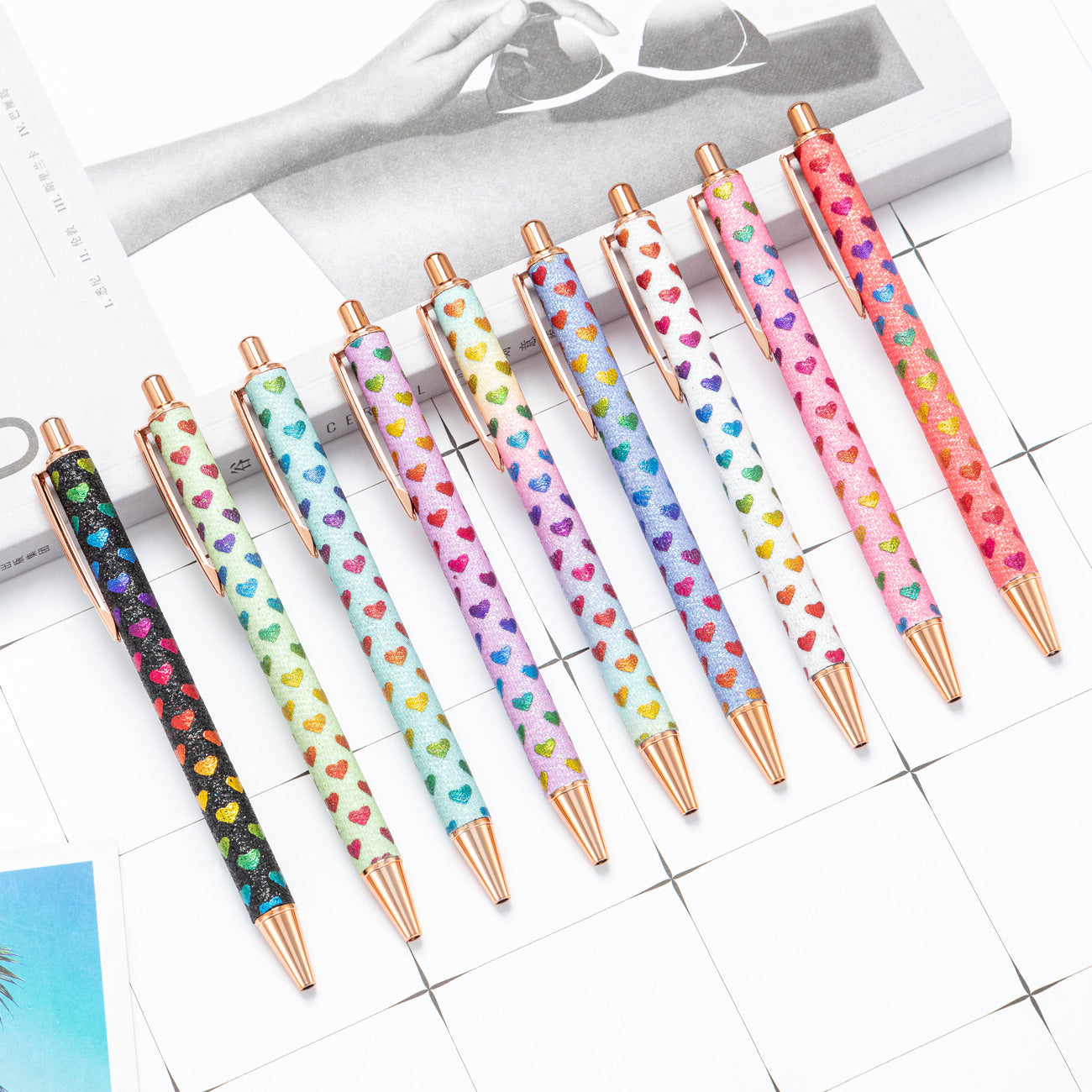Wholesale Gradient Leopard Metal Ballint Pen