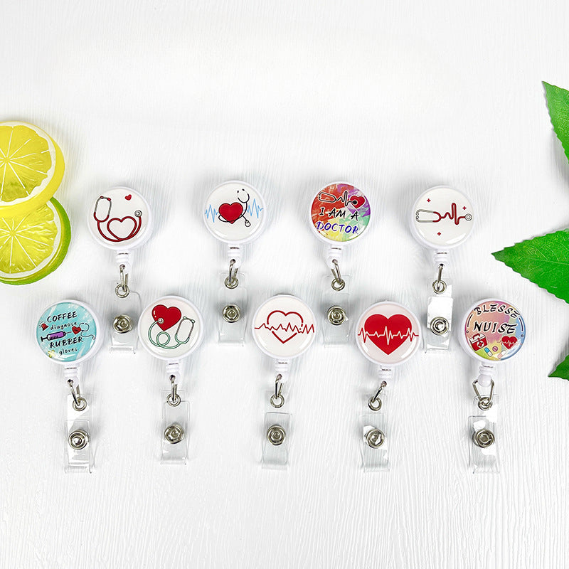 Wholesale Retractable Doctor Nurse Badge Holder Keychain