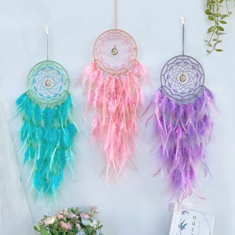 Wholesale Colorful Feather eam Catcher Decoration