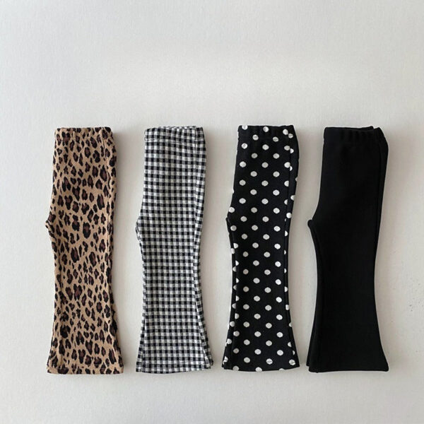 Wholesale Cotton Girls Plaid Bell Pants