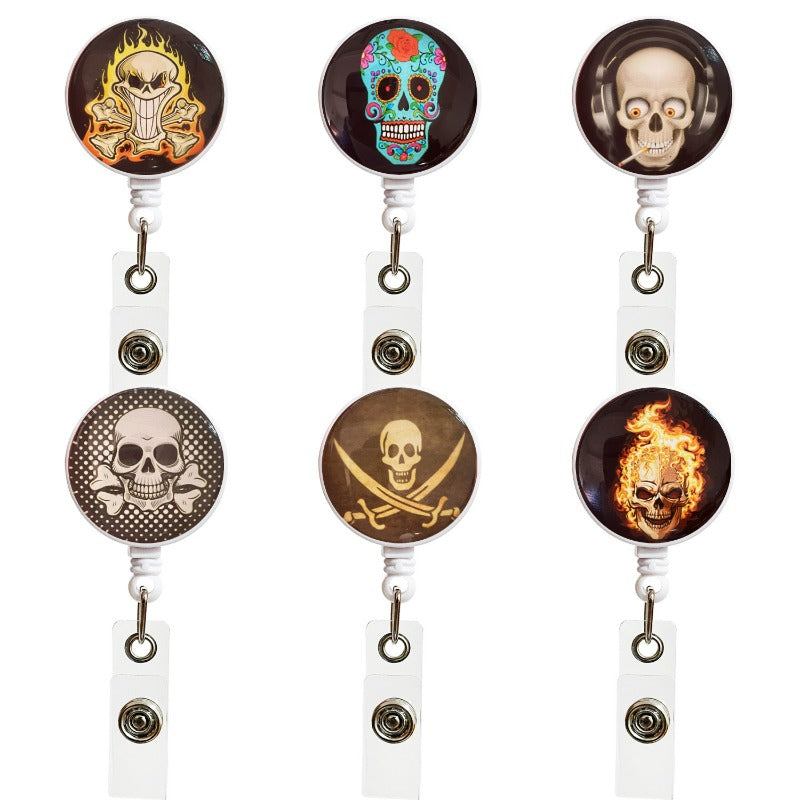 Wholesale Crystal Glass Skull Telescopic Keychain