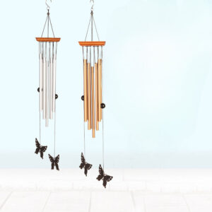 Wholesale Metal Aluminum Tube Butterfly Creative Wind Chime Ornaments