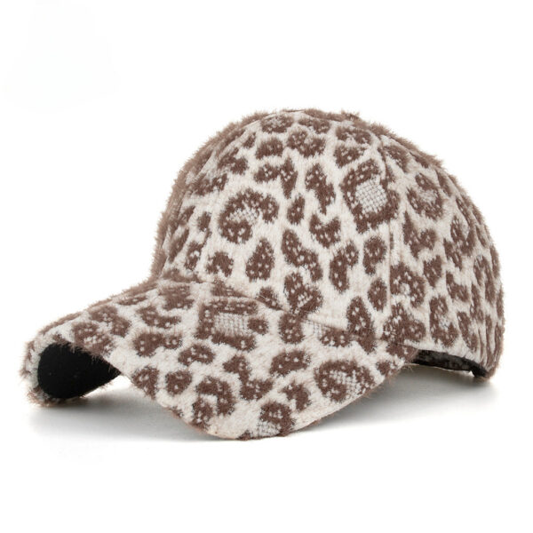 Wholesale Leopard Print Plush Baseball Cap
