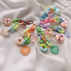 Wholesale Plastic Donut Frosted Bear Keychain 10PCS