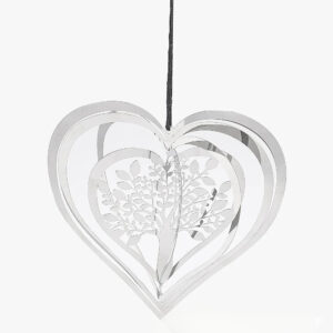 Wholesale Life Tree Hollow Heart Rotating Stainless Steel Wind Chime