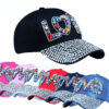 bc7b3b4d583bdf0da1b83641f206058c Wholesale Acrylic Diamond Letter LOVE Baseball Cap