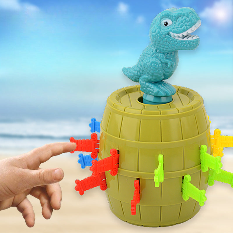 Wholesale of Chilen's Pranks, Sword Insertion, Dinosaur Wooden Bucket Party Toys