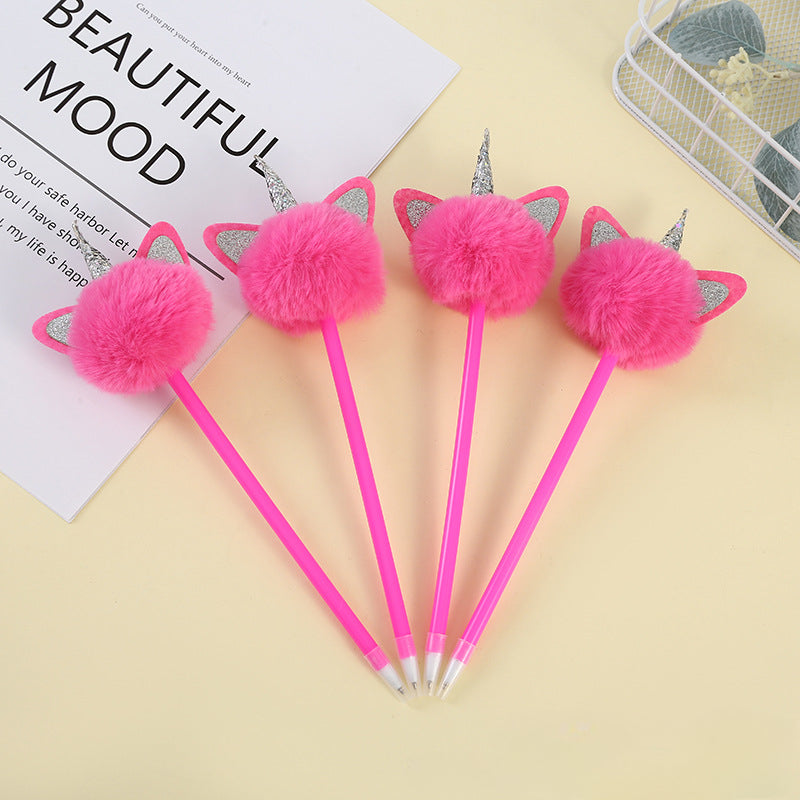 Wholesale Plastic Plush Cartoon Ballint Pens