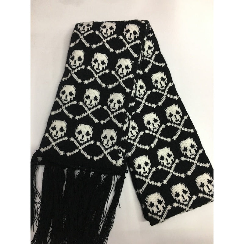 Wholesale Knitted Jacquard Ghost Head Skull ves