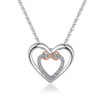 Wholesale Necklace Stainless Steel Double Heart Shape OLY-NE-WL141
