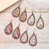 Wholesale Ethnic Style Wooden Droplet Shaped Retro Earrings