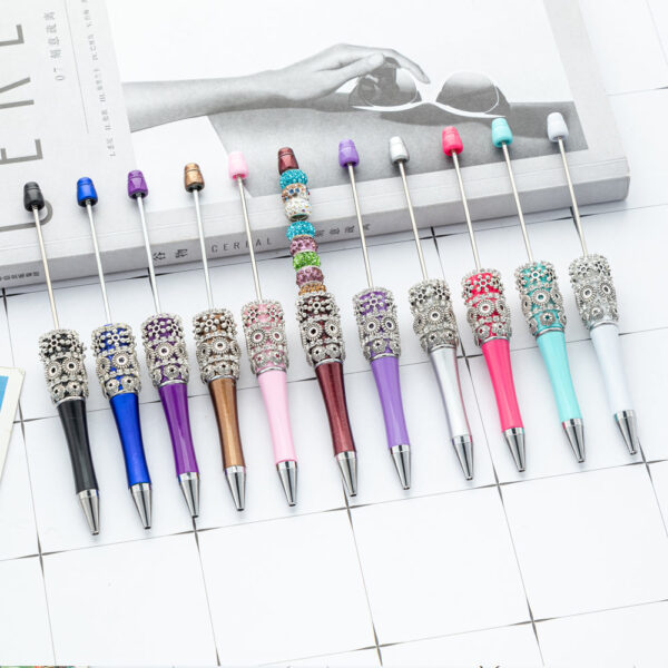 Wholesale Beadable Pen Bohemian Rhinestone Flower Patch DIY Pens