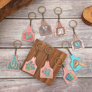 Wholesale of Western Style Leather Keychains