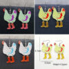 c904d7e15b441ce135bec98ebdb43ad8 Wholesale Funny High Heels Polka Dot Rooster Acrylic Earrings