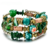 Wholesale Crushed Stone Crystal Glass Beads Mix and Match Multilayer Soft Pottery Bracelet