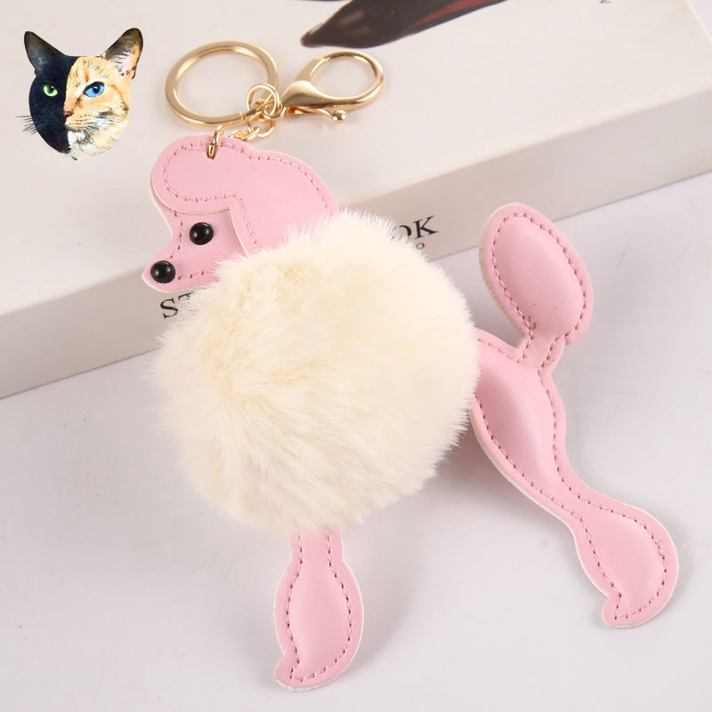 Wholesale odle Fur Ball Rex Rabbit Fake Keychains