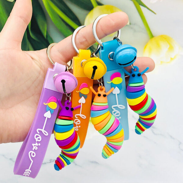 Wholesale Caterpillar PVC Keychains