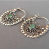 Wholesale Vintage Hollow Emerald Alloy Earrings