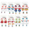Wholesale Cartoon Christmas Snowman Resin Earrings