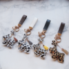 Wholesale PU Leopard Print Puppy Keychain