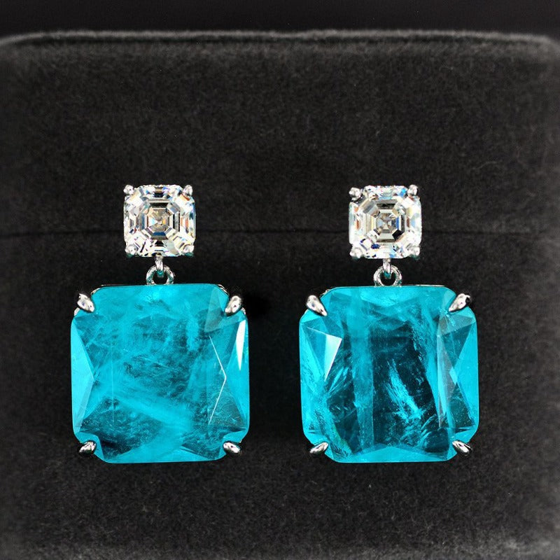 Wholesale White Copper Studded Diamond Earrings