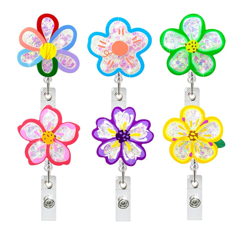Wholesale Flower Rotating Telescopic Keychain